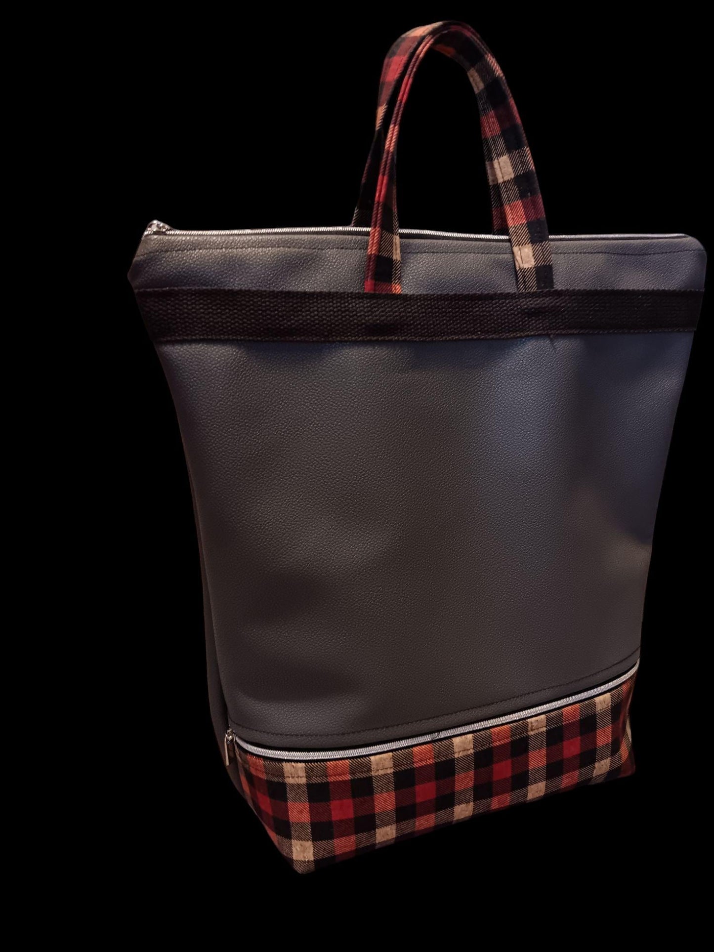 Tall zipper tote